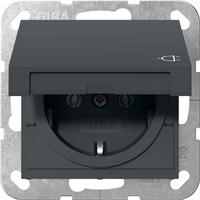 Gira 445428 - wcd randaarde klapdeksel system 55 antraciet