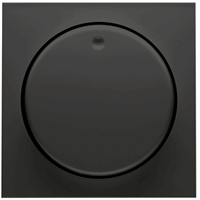 Peha 00276792 - Centraalplaat met knop tbv dimmer en potentiometer, zwart