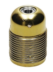 Metaal fitting e27 messing kleur draadmantel 605205