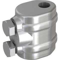 Alhadra 910.606 Aansluitklem met 2 bouten tbv verzinkte aardelektroden 12mm