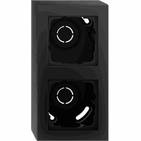 Gira 106209 - ob-beh. 2-v + afd.r. e2 zwart m