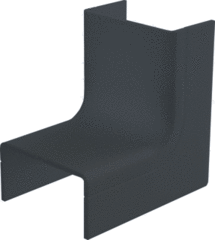 Canalit 934011 - Systeem25 binnenbocht met bodemstuk 25x13mm zwart zak 2 stuks