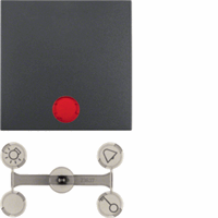 Hager 16211606 - wip met lens, berker s.1/b.3/b.7, antraciet