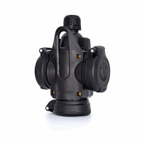 Power PWC163V - Solidhangkoppeling 3-voudig randaarde IP54 zwart/zwart