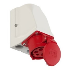PCE 915-6V - Wandcontactdoos 16A 5-polig met M25 wartelingang