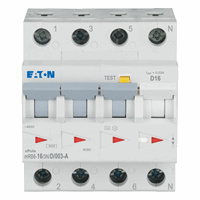 Eaton 120672 - aardlekautomaat (rcbo) mrb6, d-kar., 16a, 30ma, 4p incl. nee,6 ka