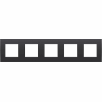 Niko 136-76005 - Vijfvoudige afdekplaat Intense matt black