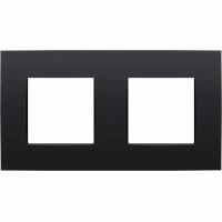 Niko 136-76800 - Tweevoudige afdekplaat Intense matt black coated