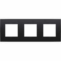 Niko 136-76700 - Drievoudige afdekplaat Intense matt black coated