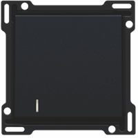 Niko 161-60005 - Afwerkingsset met lens voor enkelvoudige schakelaar of drukknop, black