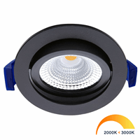 EcoDim - ED-10023 - Led inbouwspot dimbaar kleine inbouwdiepte dimmer to warm rond zwart