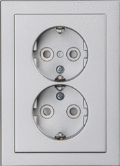 Busch Jaeger 2TKA00002006 - wcd randaarde 2-voudig compact doos 302eujt-83 vlakke uitvoering