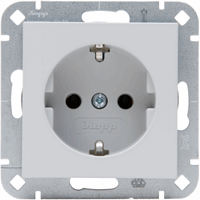 Kopp 949334008 - HK07 - wandcontactdoos 1-voudig randaarde mat grijs