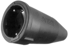 Keraf 104460 - Rubber koppelcontactstop 16A 250V~ randaarde