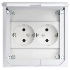 ABL SURSUM 1632-490 - 1632490 - vloercontactdoos 2-voudig 2-polig randaarde 16a
