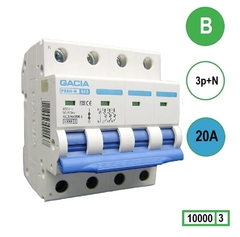 GACIA Europe pb8h-3nb20 - installatie automaat 3p+n B-kar. 20a 10ka