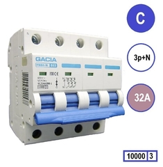 GACIA Europe pb8h-3nc32 - installatie automaat 3p+n c-kar. 32a 10ka