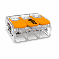 Wago 221-613 per stuk - verbindingsklem compact 3x6mm² transparant per stuk