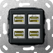 Gira 569910 - aansluiting 4x cat6a lsa plus antraciet