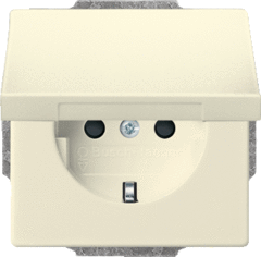 Busch Jaeger 2CKA002018A1465 - wcd randaarde klapdeksel 20euk-82 ivoor wit future / solo