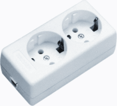 Kaiser Martin 1020/KWS - tafelcontactdoos 1020w 2-voudig randaarde wit