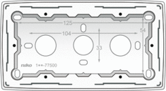 Niko 101-77500 - opbouwdoos twee voudig wit