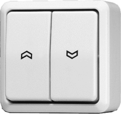 Jung 609VAWW - 609 VAWW - jaloezie schakelaar 1-polig alpine wit opbouw