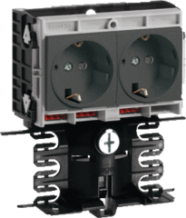 Tehalit SL200809409011 - frame outlet inclusief 2 x wcd 80mm zwart