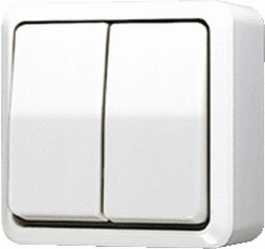 Jung 605AWW - 605 AWW - schakelaar serie alpine wit opbouw