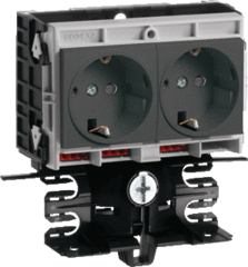 Tehalit SL200559409011 - frame outlet inclusief 2 x wcd 55 zwart