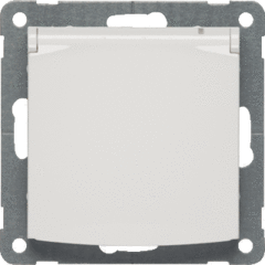 Peha 00319051 - wandcontactdoos 1-voudig randaarde klapdeksel badora levend wit