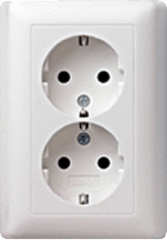 Gira 078803 - wcd randaarde 2voudig zwg st55 insteek contacten