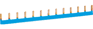 Hager KB163N - verbindingsrail 13x1polig blauw
