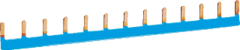 Hager KB163N - verbindingsrail 13x1polig blauw