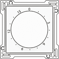 Niko 101-64806 - inzetplaat tijdschakelaar 15 minuten wit