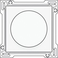 Niko 101-65926 - inzetplaat + knop jaloezie wit