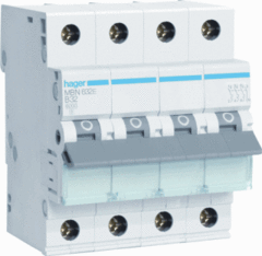 Hager MBN632E - installatieautomaat 3p+n/32a b-kar.