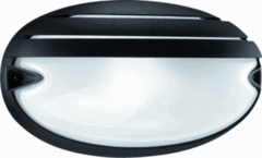 Performance In Lighting 005707 - wandarmatuur chip ovale 5707 zwart e27 (excl. lamp)