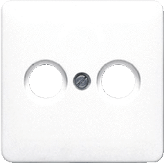 Jung 561TV - inzplaat 2x coax creme wit cd