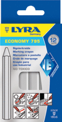 LYRA 4850001 - aftekenkrijt 795001 wit doos 12 stuks