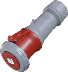 Mennekes 3408 - cee koppelcontactstop contrastekker 63a 4-polig 6h 400v