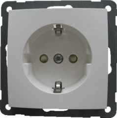 Peha 00318521 - wandcontactdoos 1voudig randaarde steekcontact kinderbeveiliging badora levend wit