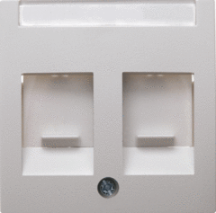 Berker 11811909 - centraalplaat + tekstvenster polar wit mat s1/b (draagframe los bijbestellen)