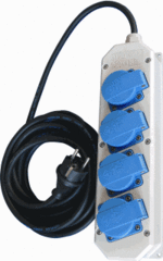 Hateha 12.212.011 - nylon wcd randaarde vd16/4K kabel 5-mtr 3x1,5mm2 opbouw