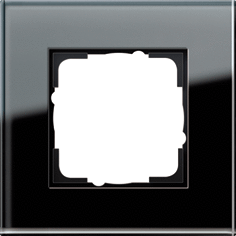 Gira 021105 - afdekraam 1-voudig glas zwart esprit