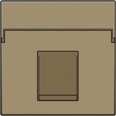 Niko 123-65100 - inzetplaat data 1x modulair jack brons