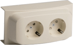 Attema AT9213 - 9213 - 2-voudige contactdoos creme