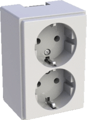 Attema AT5582 - 5582 - 2-voudige contactdoos zc25 wit