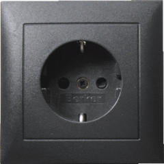 Berker 47429949 - wcd randaarde + afdekplaat antraciet