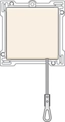 Niko 100-63606 - inzetplaat trekschakelaar creme